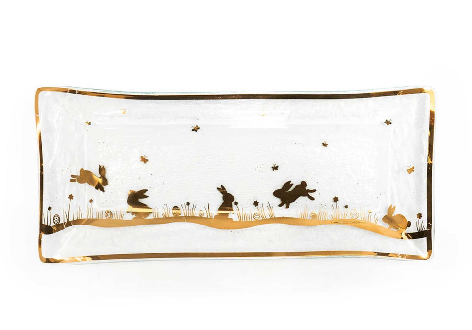 Annieglass Bunny Rectangular Tray, MPN: EB214