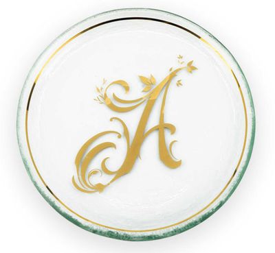 Annieglass Initial-A Mini Plate Gold, MPN: I099A