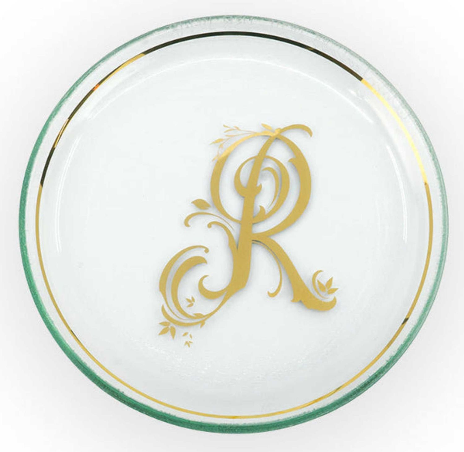 Annieglass Initial-R Mini Plate Gold, MPN: I099R