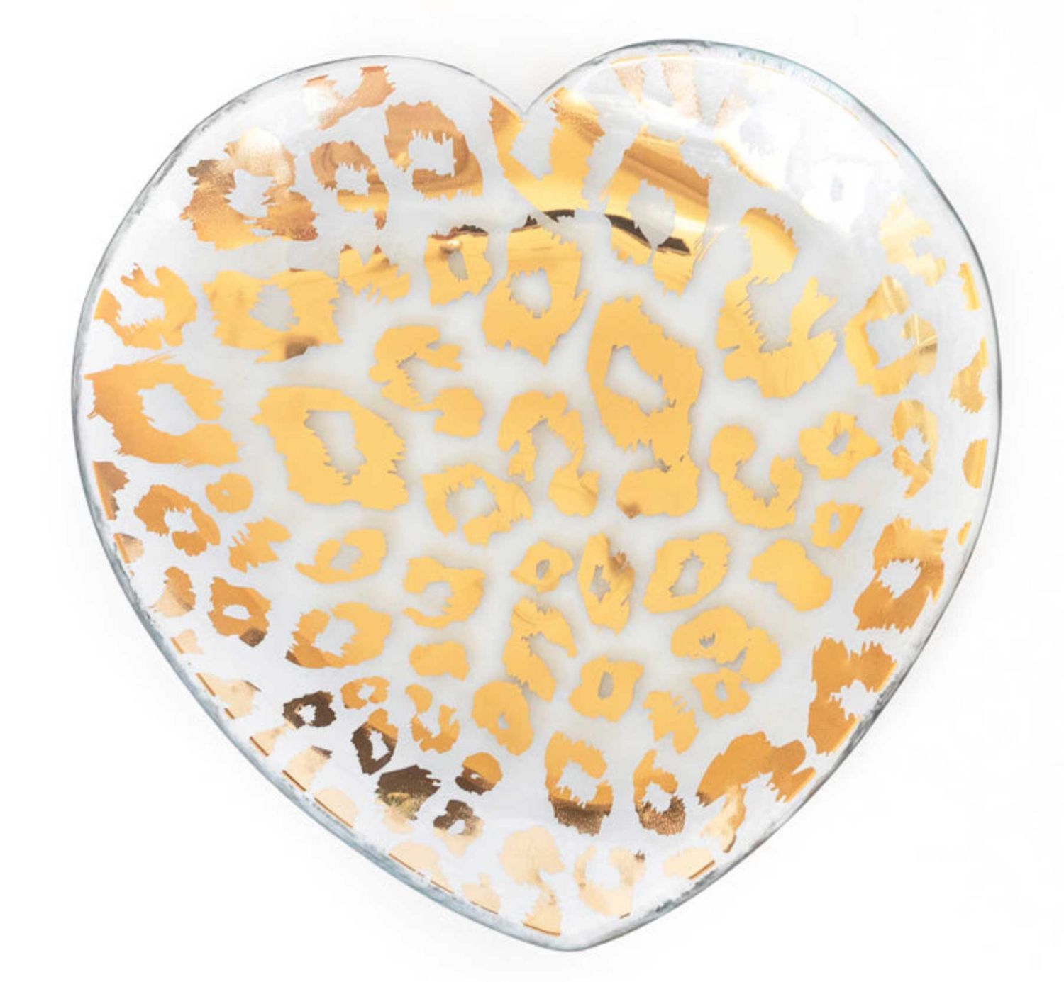Annieglass Cheetah Heart Plate Gold, MPN: CSH502G