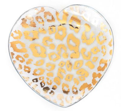 Annieglass Cheetah Heart Plate Gold, MPN: CSH502G