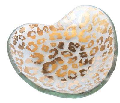 Annieglass Cheetah Heart Bowl Gold, MPN: CSH503G