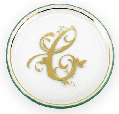 Annieglass Initial-C Mini Plate Gold, MPN: I099C