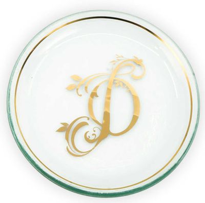 Annieglass Initial-D Mini Plate Gold, MPN: I099D