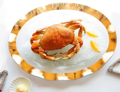 Annieglass Ruffle Large Oval Platter Gold, MPN: G247