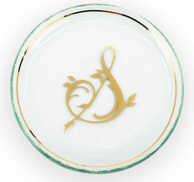 Annieglass Initial-S Mini Plate Gold, MPN: I099S