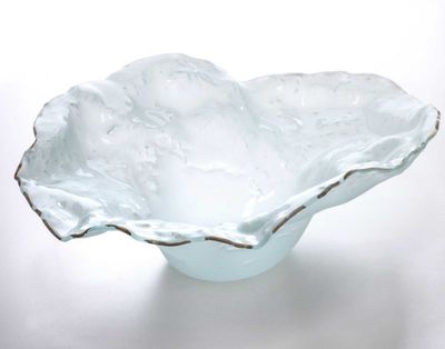 Annieglass Frosted Water Sculpture Bowl Limited Edition Gold, MPN: F520G