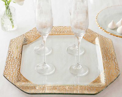 Annieglass Mosaic Square Platter Gold, MPN: MS205G