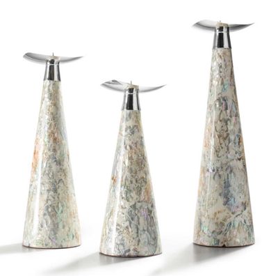 LADORADA Mother of Pearl Candleholder Trio, MPN: CH-MP-CT-1404