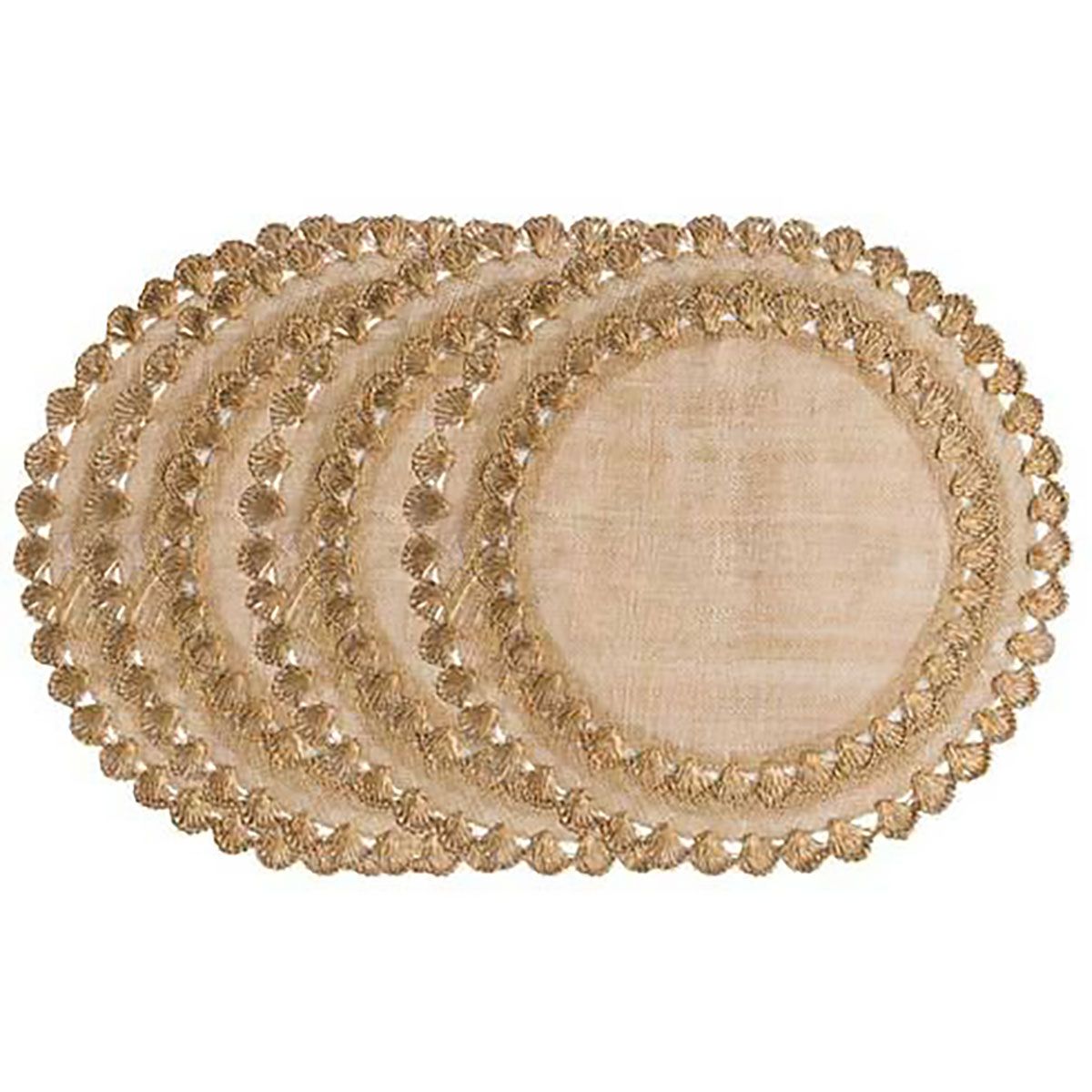 Juliska Isadora Placemat Set of 4 Gold LM44/62_SET4, 810160123736