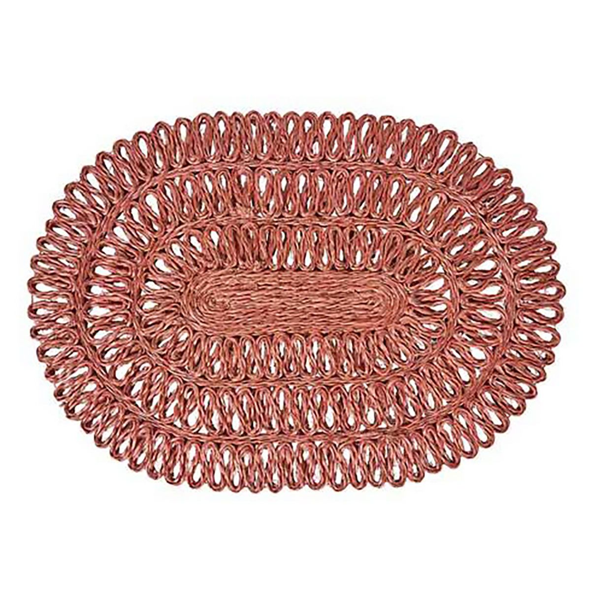 Juliska Straw Loop Oval Placemat Coral LM64/52, 810160121695
