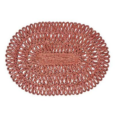 Juliska Straw Loop Oval Placemat Coral LM64/52, 810160121695