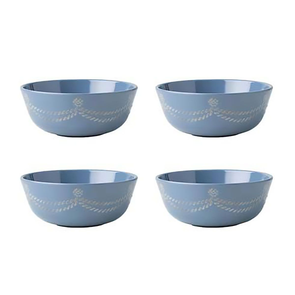 Juliska Berry &amp; Thread Melamine Cereal Ice Cream Bowl Set of 4 Chambray MA09/47_SET4, 810160122739