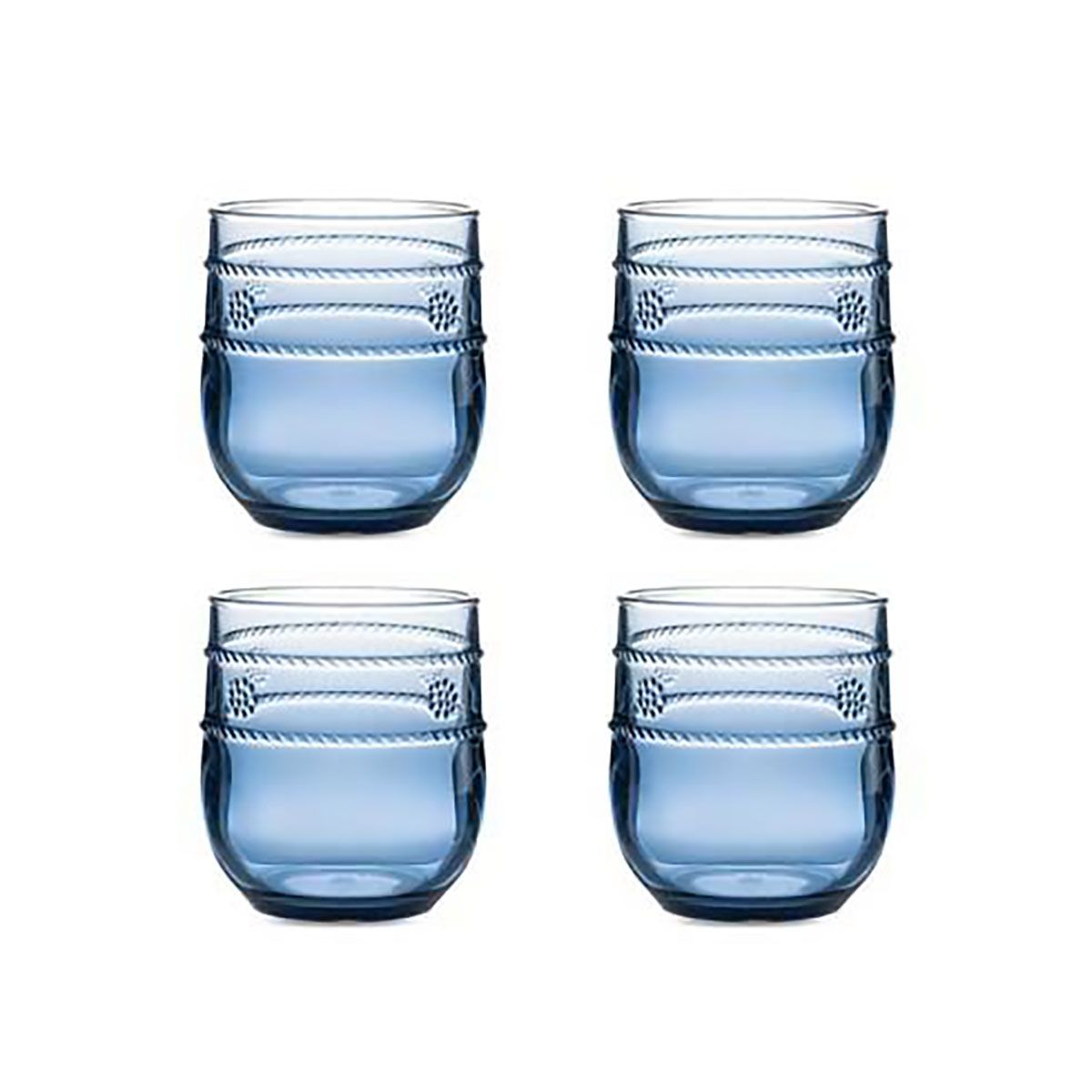Juliska Isabella Acrylic Small Tumbler Set of 4 Blue MA302/46_SET4, 810160122920