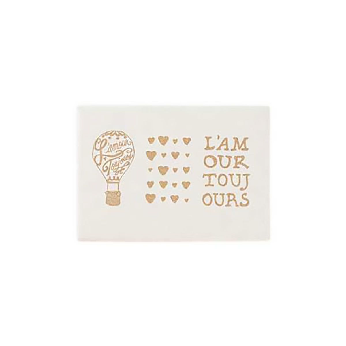 Juliska L&#39;Amour Toujours Note Card Assorted Set of 6 Gold PPG10/62, 810144257525