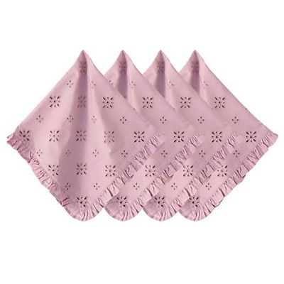 Juliska Eyelet Napkin Set of 4 Lilac LB91/55_SET4, 810160123200