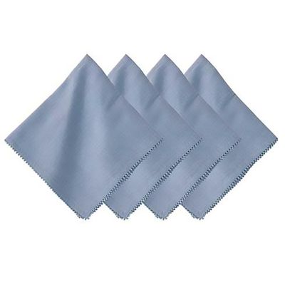 Juliska Berry Trim Napkin Set of 4 Chambray LB92/47_SET4, 810160123255