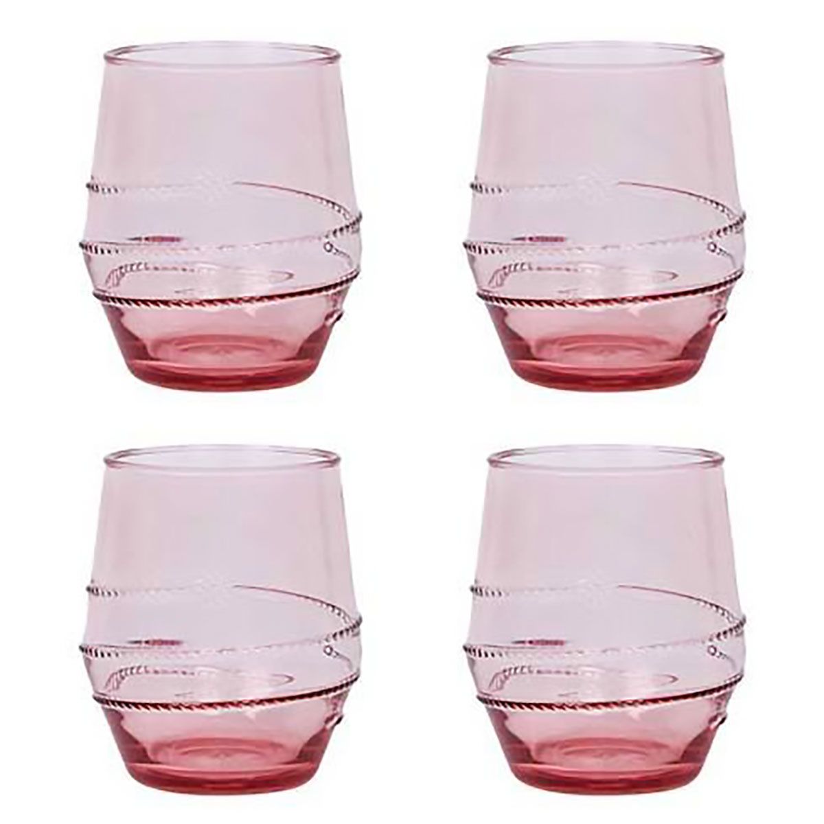 Juliska Amalia Acrylic Small Tumbler Set of 4 Coral AA302/52_SET4, 810160121879