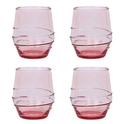 Juliska Amalia Acrylic Small Tumbler Set of 4 Coral AA302/52_SET4, 810160121879