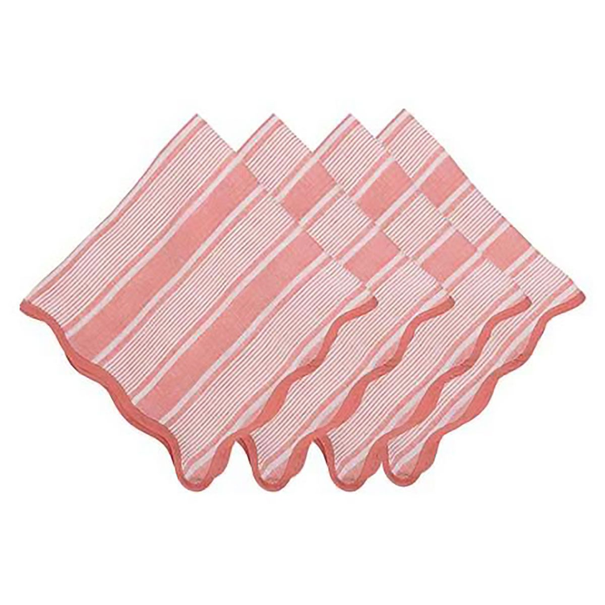 Juliska Cabana Stripe Napkin Set of 4 Coral LB108S4/52, 810160121633