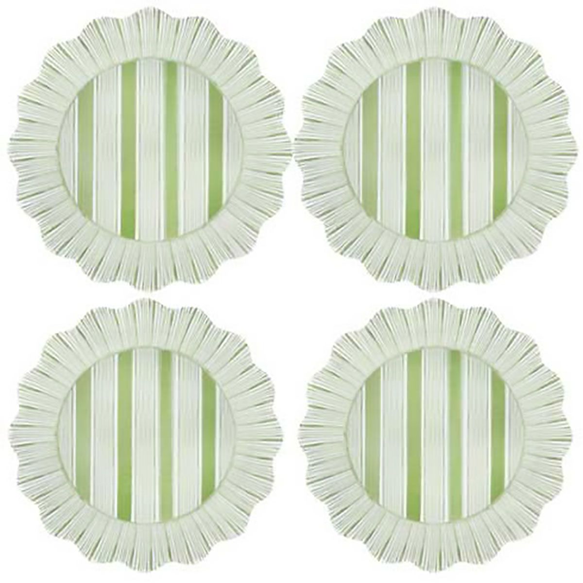 Juliska Cabana Stripe Melamine Dinner Plate Set of 4 Seagrass CSM01S4/22, 810160121503