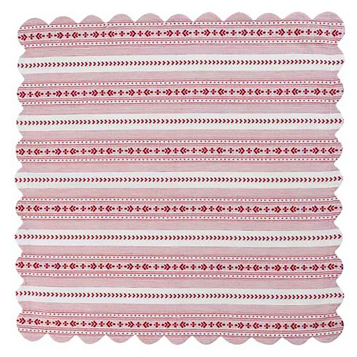 Juliska Villa Stripe 52 Inch Square Tablecloth Ruby TC09/73, 810144257280