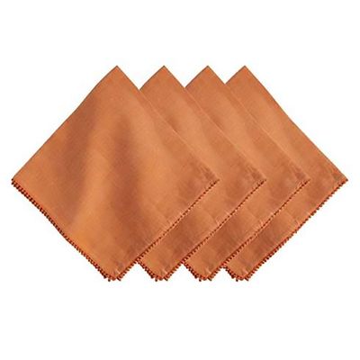 Juliska Berry Trim Napkin Set of 4 Persimmon LB92/81_SET4, 810160123309