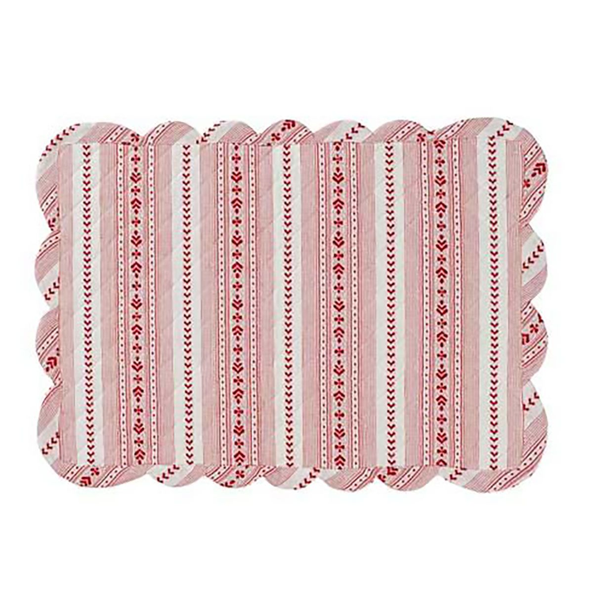 Juliska Villa Stripe Quilted Placemat Ruby LM63/73, 810144257303
