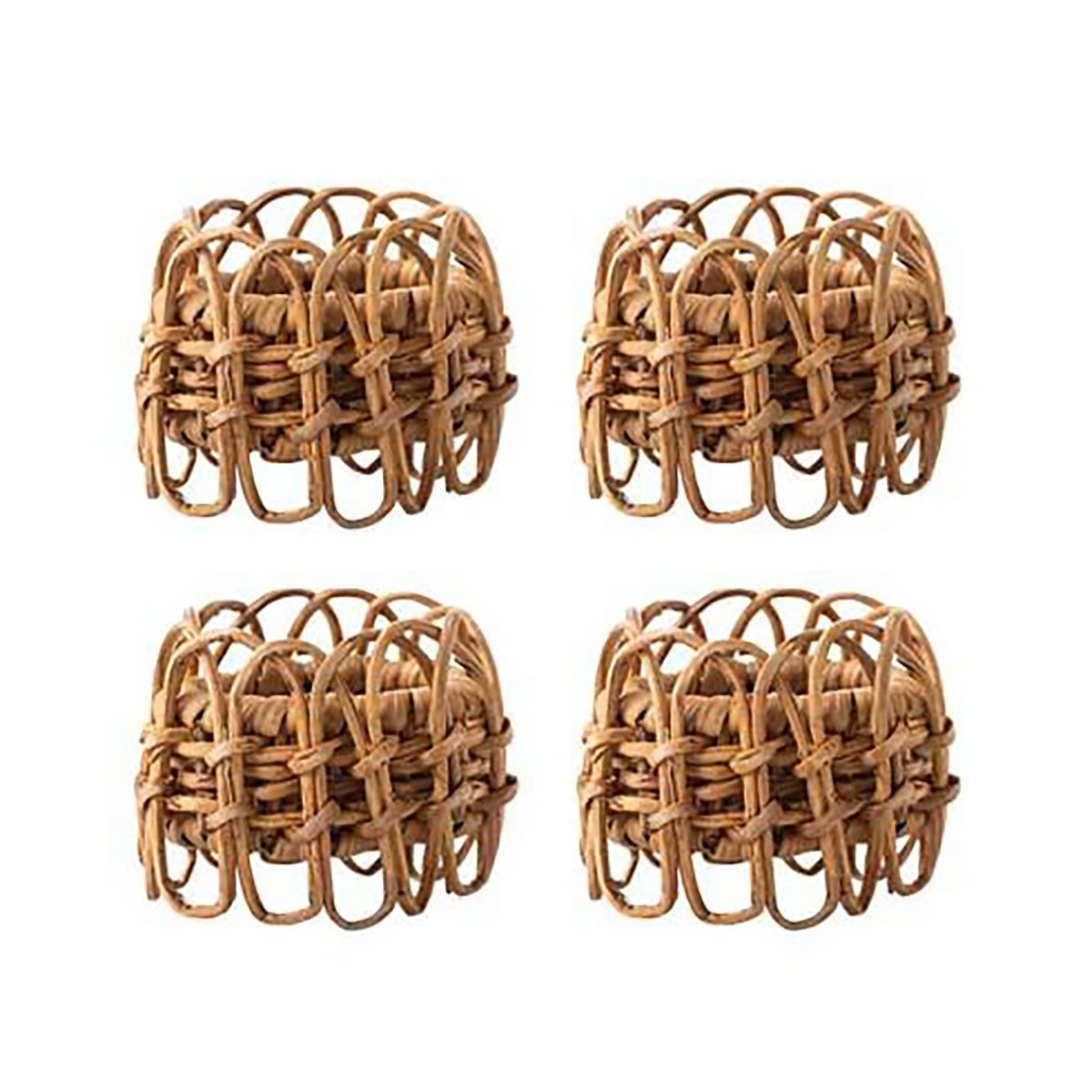 Juliska Provence Rattan Napkin Ring Set of 4 Natural LR51/38_SET4, 810160123514