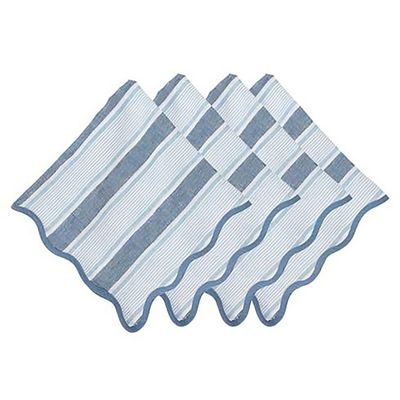 Juliska Cabana Stripe Napkin Set of 4 Ocean LB108S4/46, 810160121602