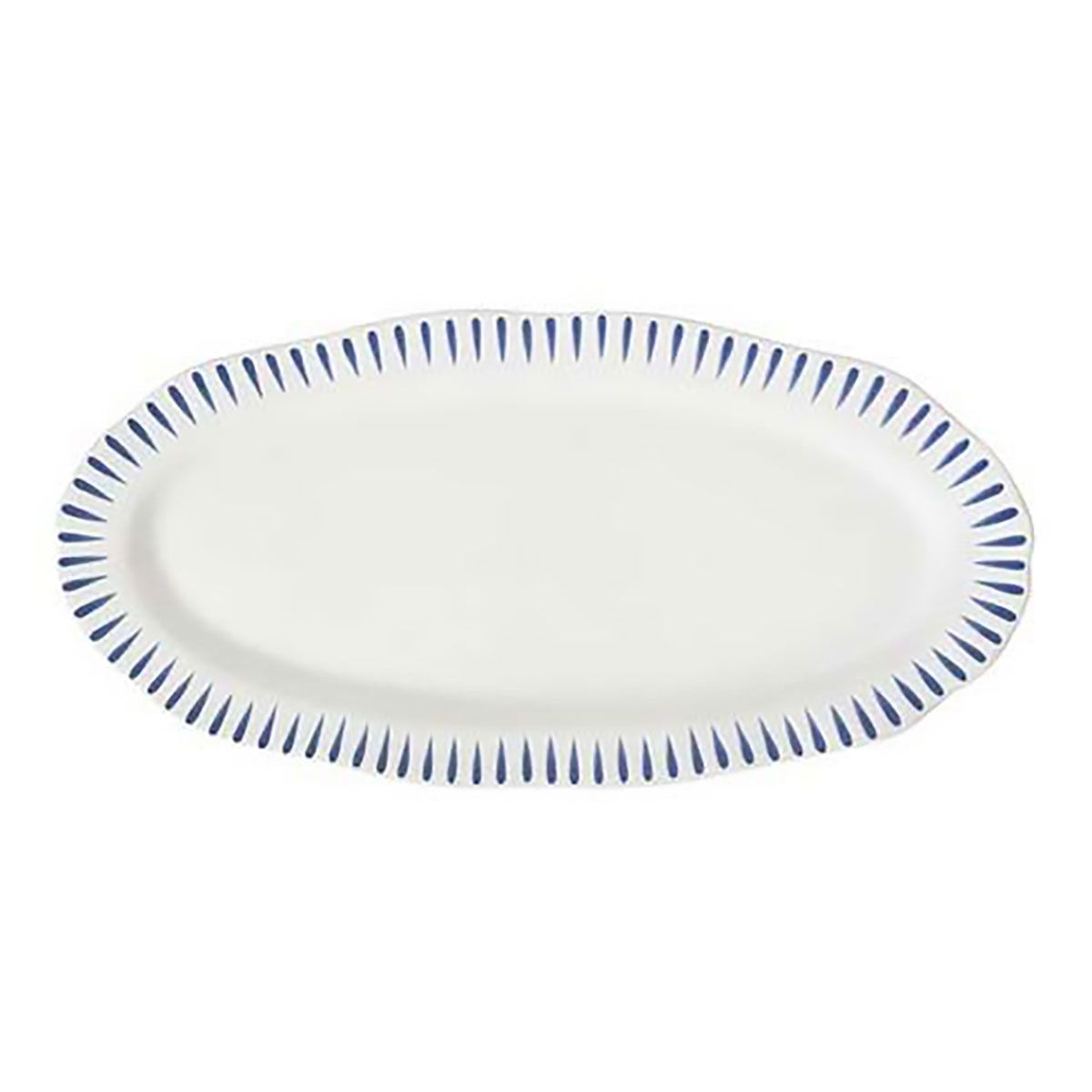 Juliska Sitio Stripe 15 Inch Hostess Tray Delft Blue STS54/44, 810160122081