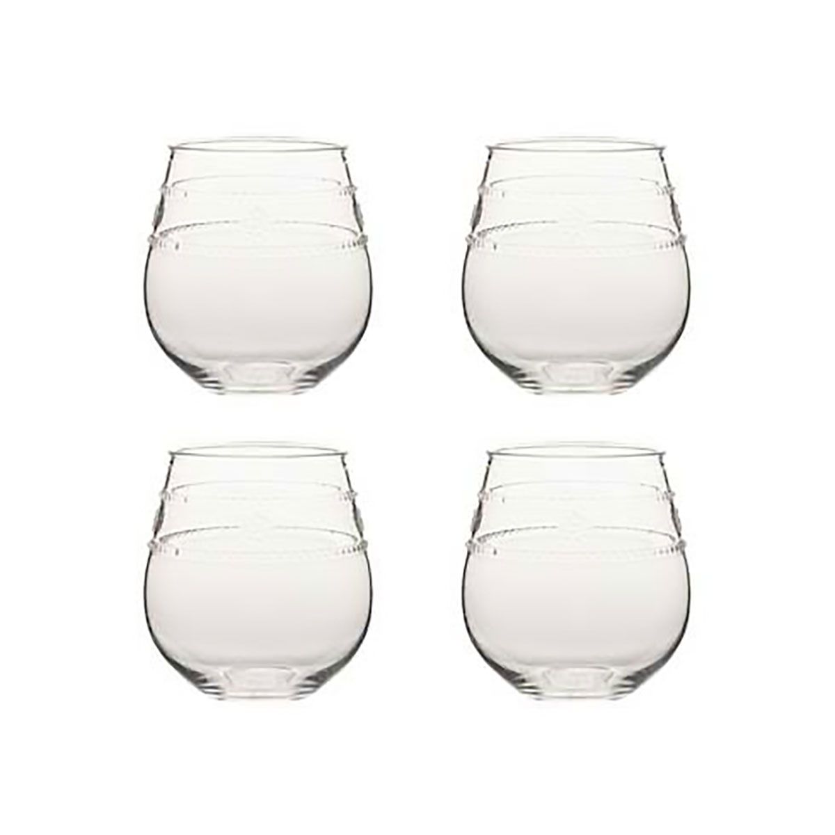 Juliska Isabella Acrylic Stemless Wine Glass Set of 4 MA306/01_SET4, 810160122869
