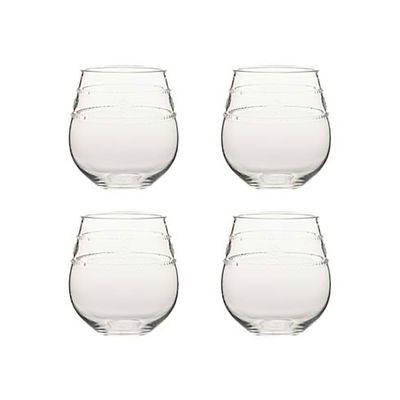 Juliska Isabella Acrylic Stemless Wine Glass Set of 4 MA306/01_SET4, 810160122869