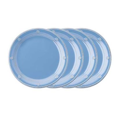 Juliska Berry &amp; Thread Melamine Dessert Salad Plate Set of 4 Chambray MA02/47_SET4, 810160122821
