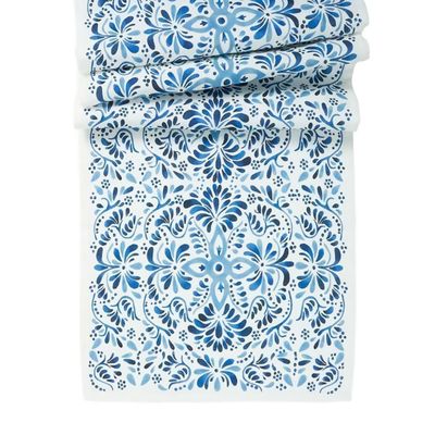Juliska Iberian 18 Inch x 90 Inch Table Runner Indigo TR08/46, 810160121411