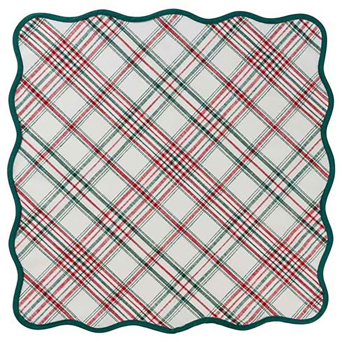 Juliska Merry Tartan 52 Inch Square Tablecloth TC08/88, 810144257549