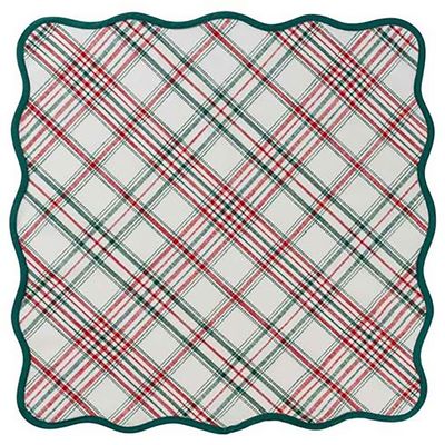 Juliska Merry Tartan 52 Inch Square Tablecloth TC08/88, 810144257549