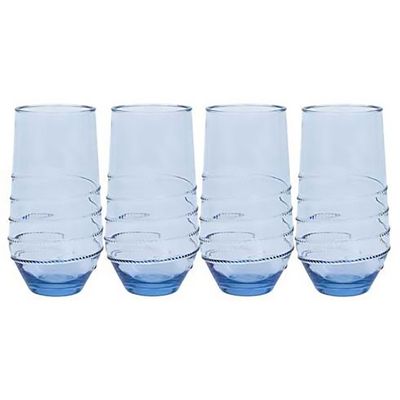 Juliska Amalia Acrylic Large Tumbler Set of 4 Ocean AA303/46_SET4, 810160121817