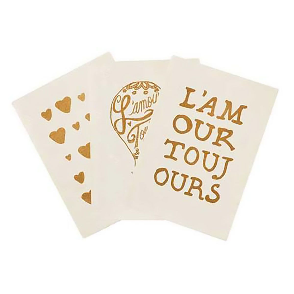 Juliska L&#39;Amour Toujours Journal Assorted Set of 3 Gold PPG09/62, 810144257518