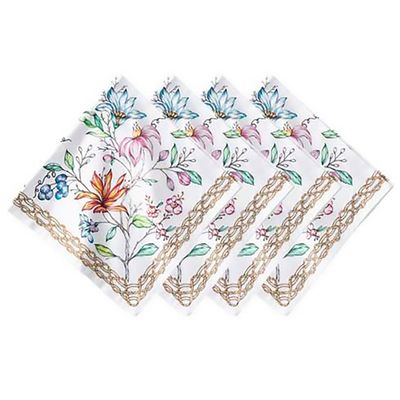Juliska Floretta Napkin Set of 4 Multi Color LB76/88_SET4, 810160123125
