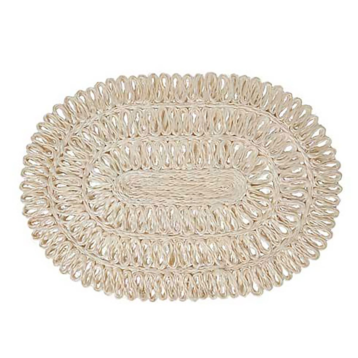 Juliska Straw Loop Oval Placemat Whitewash LM64/10, 810160121718