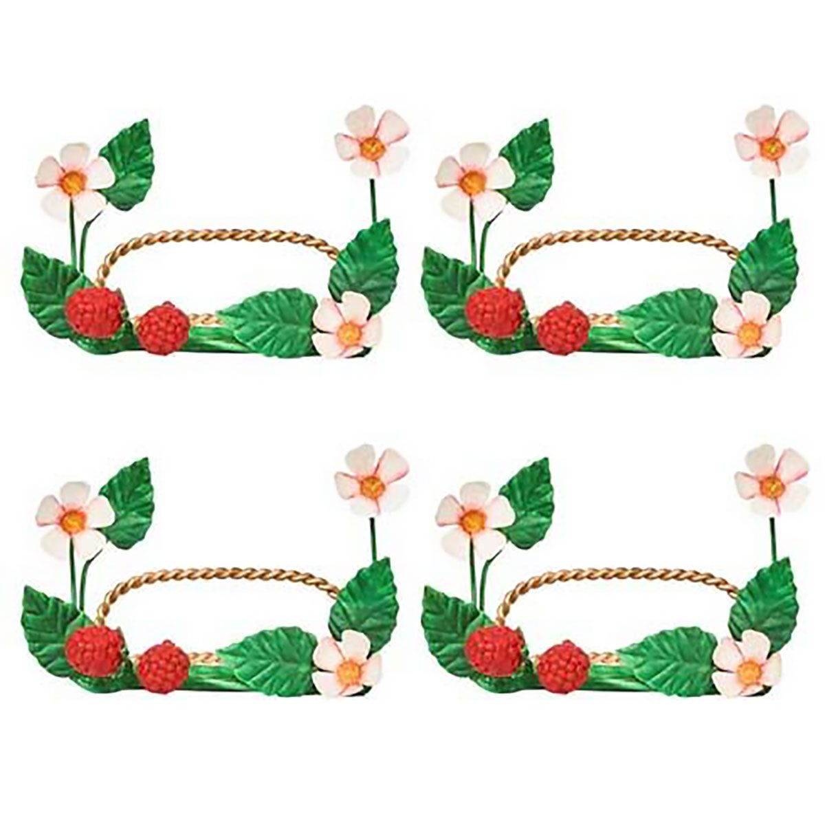 Juliska Meadow Walk Raspberries Place Card Holder Set of 4 Multi Color PH04S4/88, 810160122050