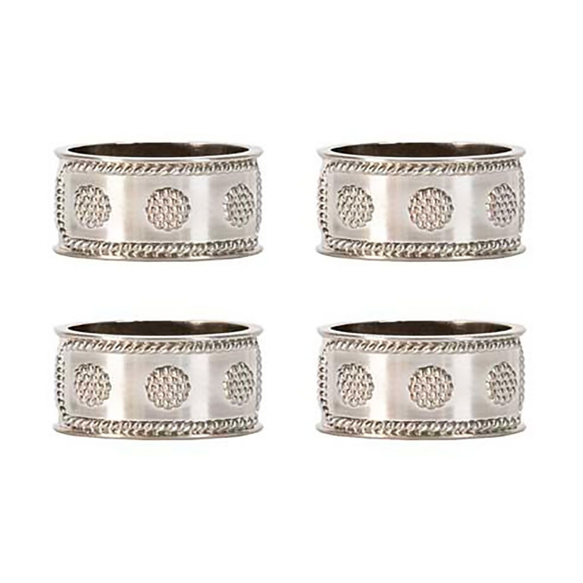 Juliska Berry &amp; Thread Napkin Ring Set of 4 Silver LR10/57_SET4, 810160123408