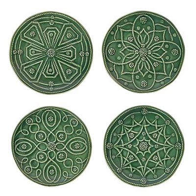 Juliska Jardins Du Monde Side Cocktail Plate Assorted Set of 4 Basil JMX103S4/29, 810160121961