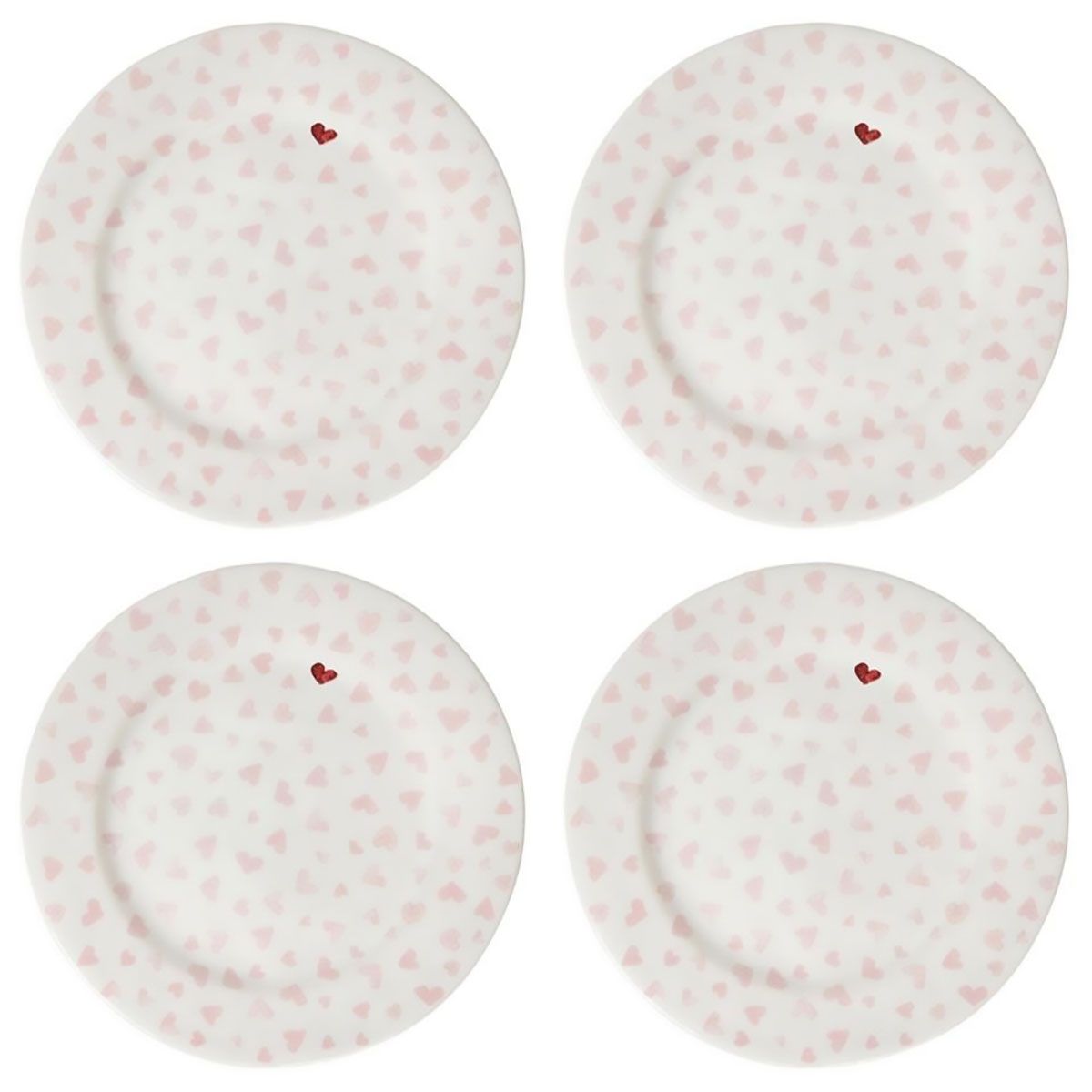 Juliska Love You More Dessert Salad Plate Set of 4 Pink LYM02S4/51, 810160121442