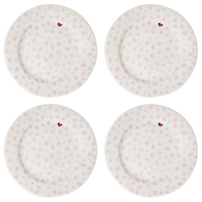 Juliska Love You More Dessert Salad Plate Set of 4 Pink LYM02S4/51, 810160121442