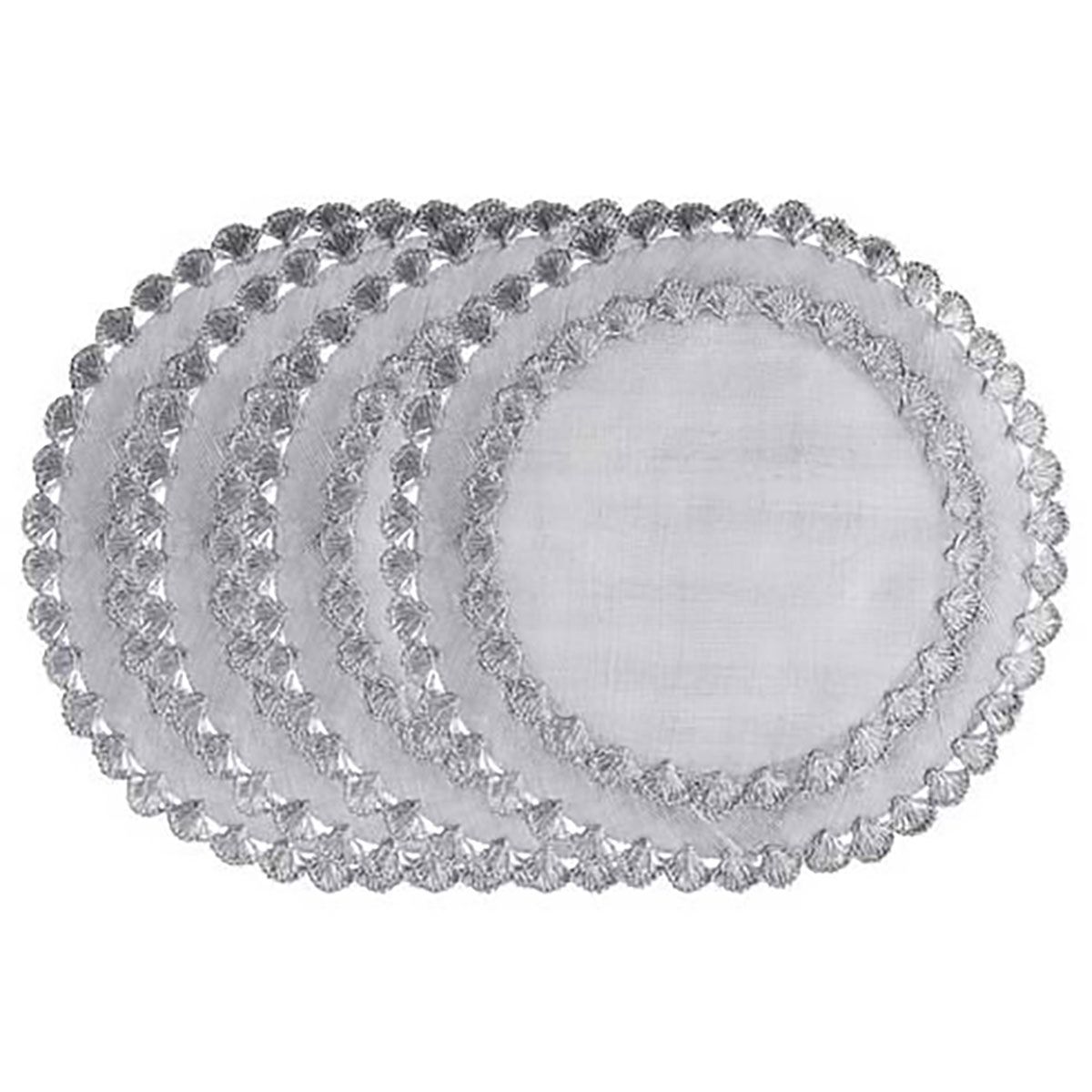 Juliska Isadora Placemat Set of 4 Silver LM44/56_SET4, 810160123729