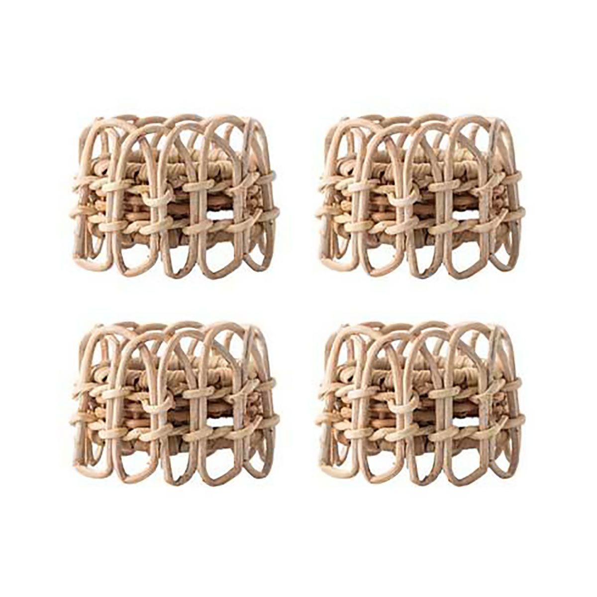 Juliska Provence Rattan Napkin Ring Set of 4 Whitewash LR51/10_SET4, 810160123507