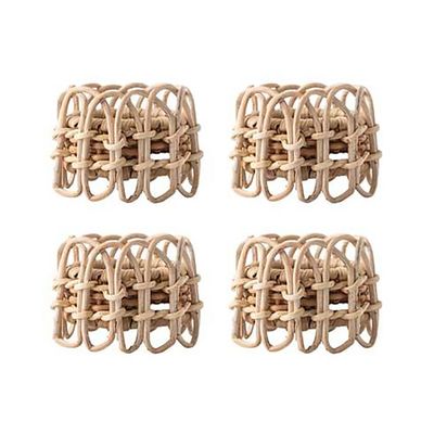 Juliska Provence Rattan Napkin Ring Set of 4 Whitewash LR51/10_SET4, 810160123507