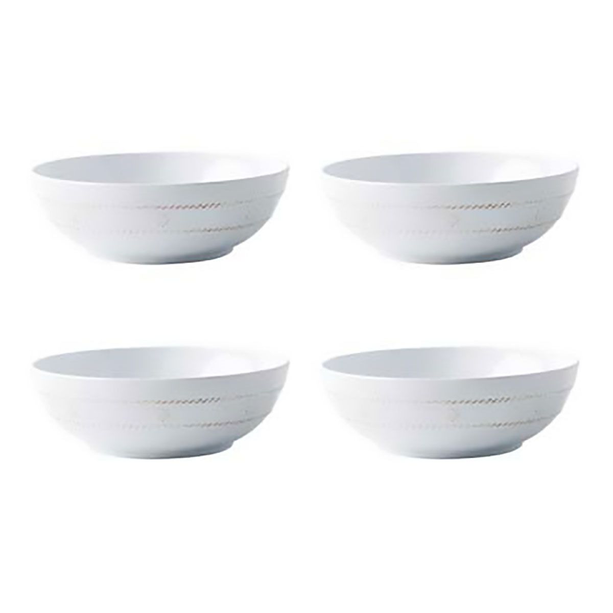 Juliska Berry &amp; Thread Melamine Coupe Bowl Set of 4 Whitewash MA05/100_SET4, 810160122715